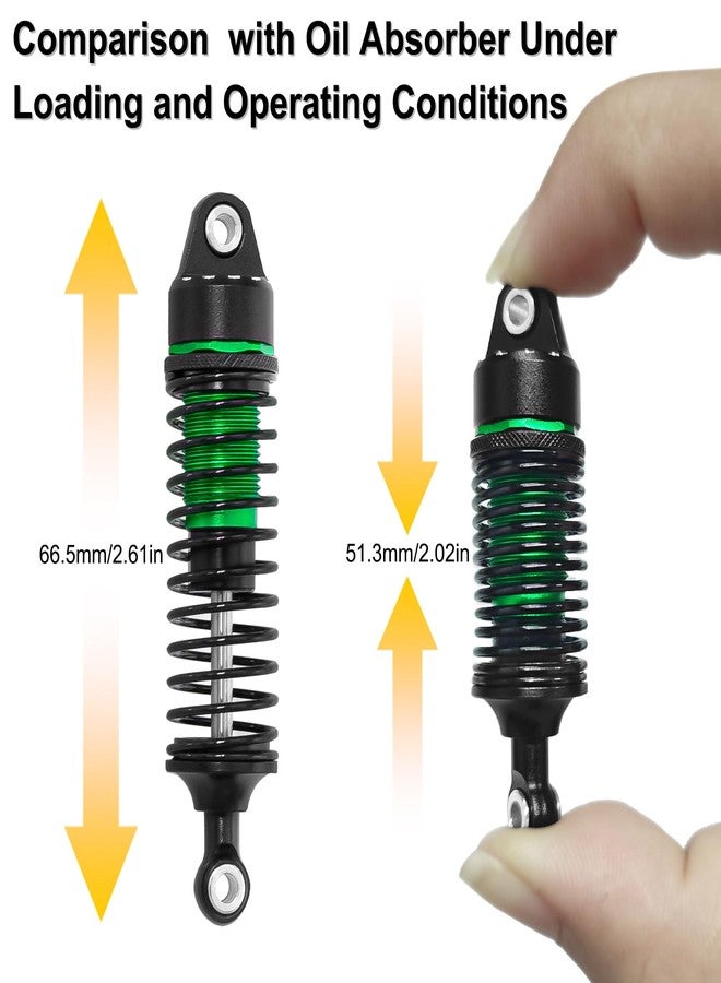 LRFHL RC Shock Absorber Set Aluminum Adjustable Shock Damper for Arrma 1/18 Granite Grom 1/16 Mojave Grom 1/14 Typhon Grom RC Truck Upgrade Parts (4PCS, Green) - Image 3
